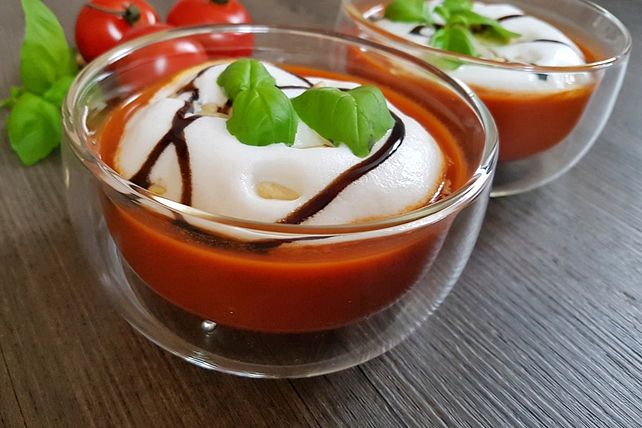 Tomatensuppe Caprese Im Glas Von Kipo Chefkoch