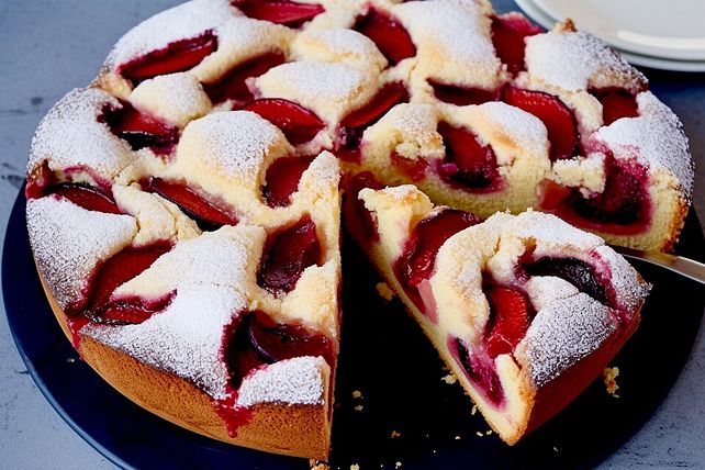 Pflaumenkuchen aus Rührteig