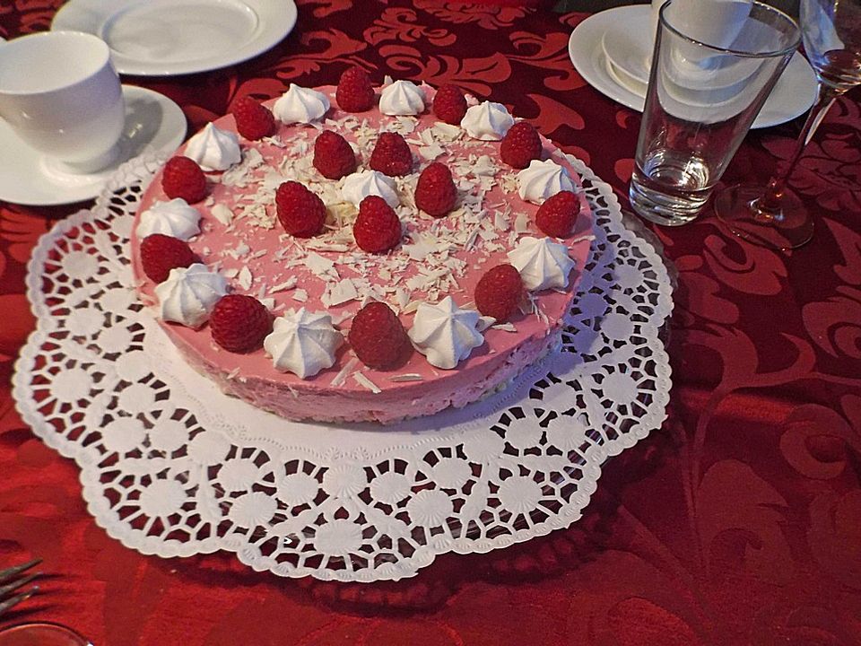 Himbeer Mascarpone Torte Auf Baiser Von Corela1 Chefkoch