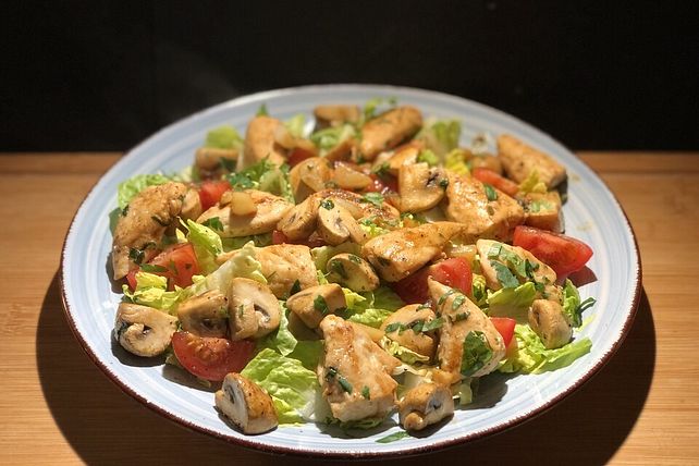 Salat Mit H Hnchenstreifen Von Haubndaucher Chefkoch