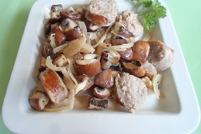 Bratwurst Champignon Sauce Von Olivinopal Chefkoch