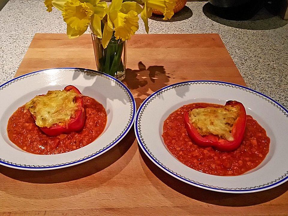 Gef Llte Paprika Mit Hirse Feta Und Tofu Von Finafine Chefkoch