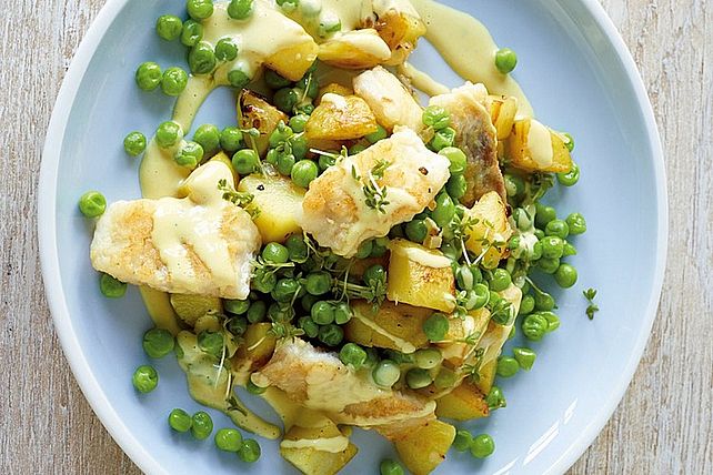 Kartoffel Puten Pfanne Mit Erbsen Von Sabrina Chefkoch