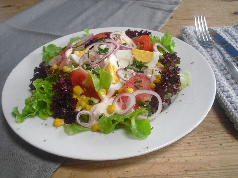 Fitness Salat Mit Joghurtdressing Von Artemiss Chefkoch