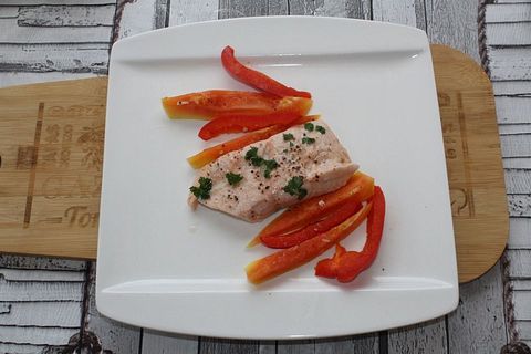 Lachsfilet Mit Paprika Und Papaya Aus Dem Dampfgarer Von Patty89 Chefkoch