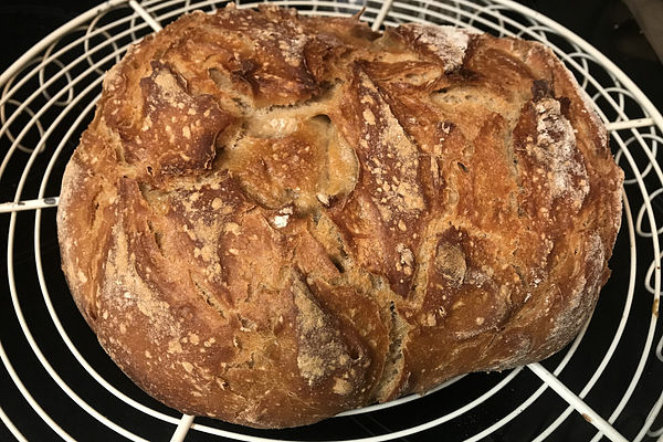 Krustenbrot Im Topf Gebacken Mit Joghurt Von Wawusel Chefkoch