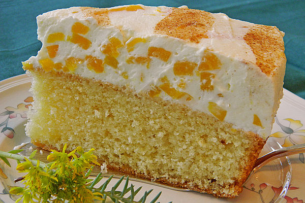 Fanta Kuchen Mit Pfirsich Schmand Von Baehrchen Chefkoch