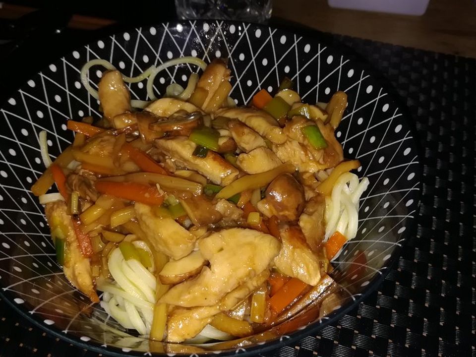 Meine China H Hnchen Wok Pfanne Chop Suey Mit Jasmin Oder