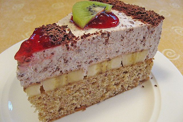 Kiwi Bananen Torte Mit Buttermilchcreme Von Wuschel Chefkoch