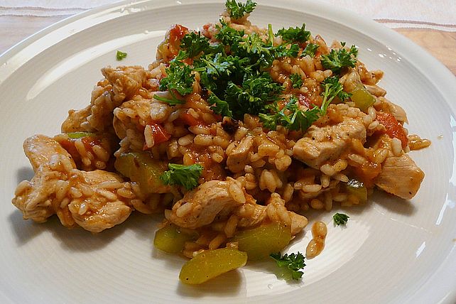 Puten Paella Reis Pfanne Von Petzi113 Chefkoch