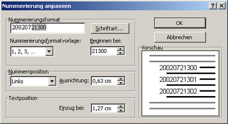 Nummerierung Von Eintrittskarten In Word Visitenkartenvorlage Technisches Forum Chefkoch De