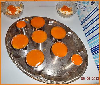 Mandarinen-Quark-Törtchen noch in den Dessertringen ...