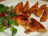 Barbecue Chicken Wings mit Country Potatoes-Western Wedges