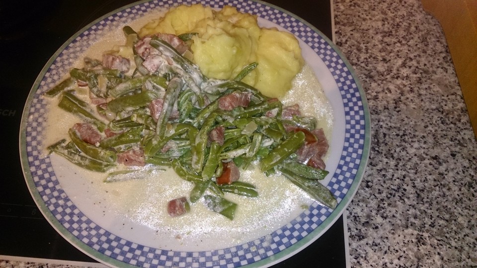 Grüne Bohnen mit Kasseler, geschmort von Magga | Chefkoch Grüne Bohnen mit Kasseler, geschmort von Magga | Chefkoch