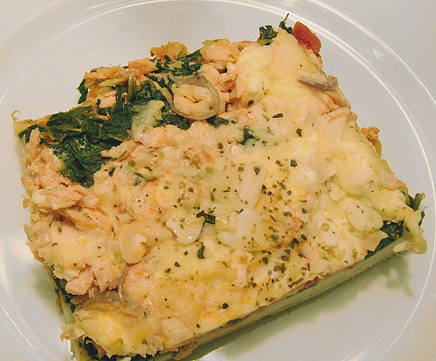 Lachs - Spinat - Pizza von Aililia | Chefkoch