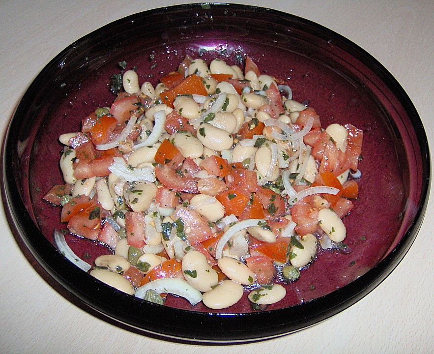 Salat mit weißen Bohnen und Tomaten von daja | Chefkoch