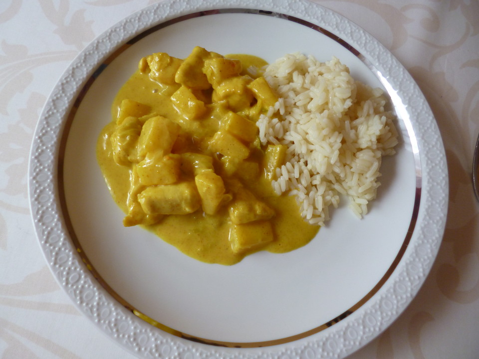 Hähnchen-Ananas-Curry mit Reis von Hot-as-Hell | Chefkoch