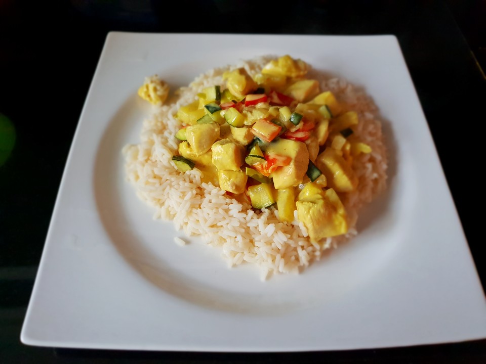 Hähnchen-Ananas-Curry mit Reis von Hot-as-Hell | Chefkoch