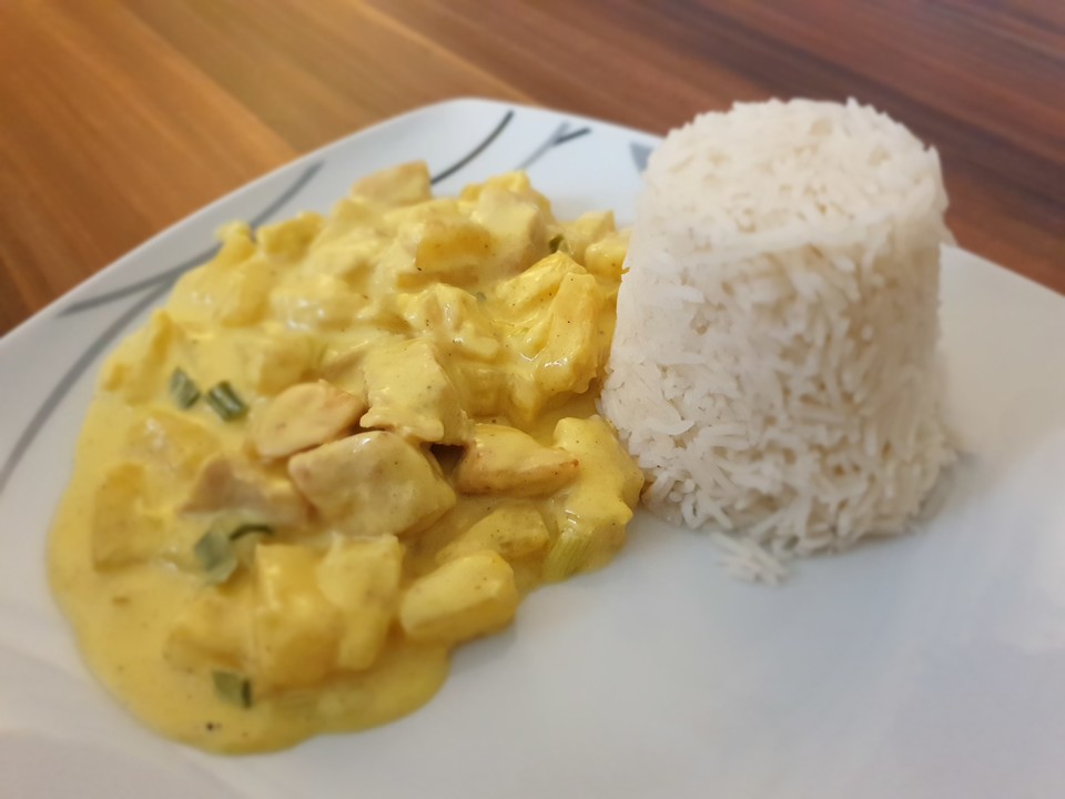 Hähnchen-Ananas-Curry mit Reis von Hot-as-Hell | Chefkoch