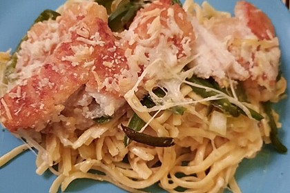 Fischstäbchen - Spaghetti - Auflauf (Bild)