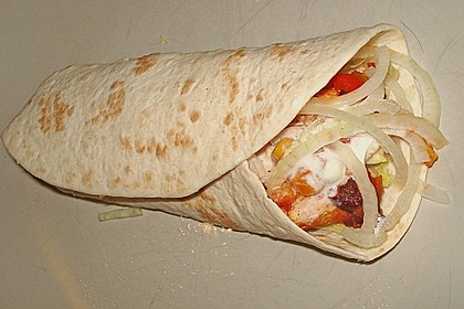 Feurige Hähnchen - Tortillas (Bild)