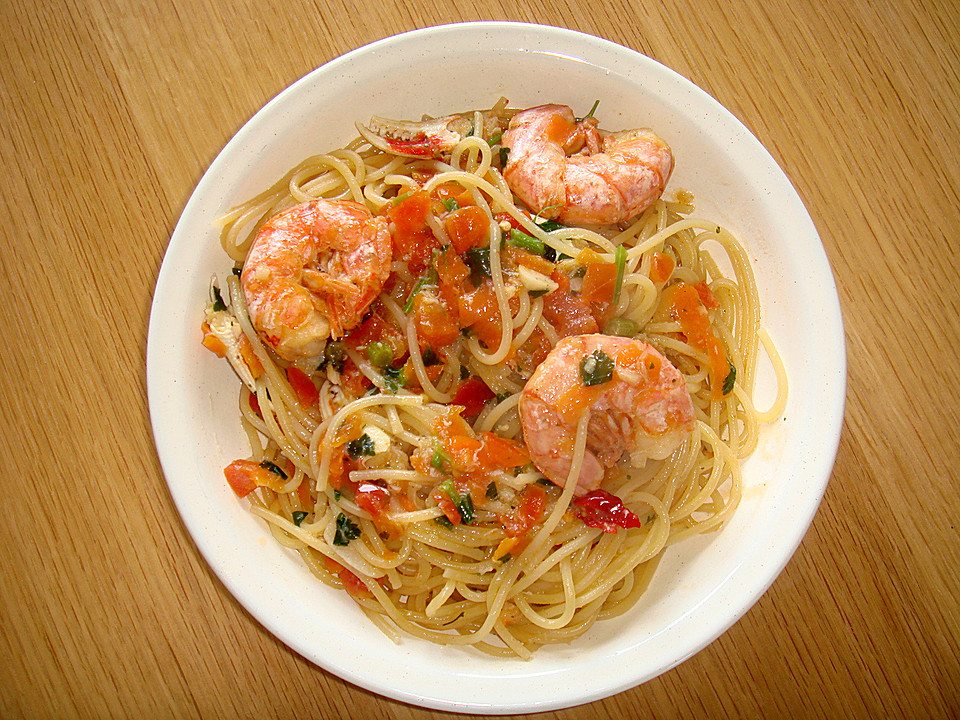 Spaghetti mit Garnelen von sassi08 | Chefkoch