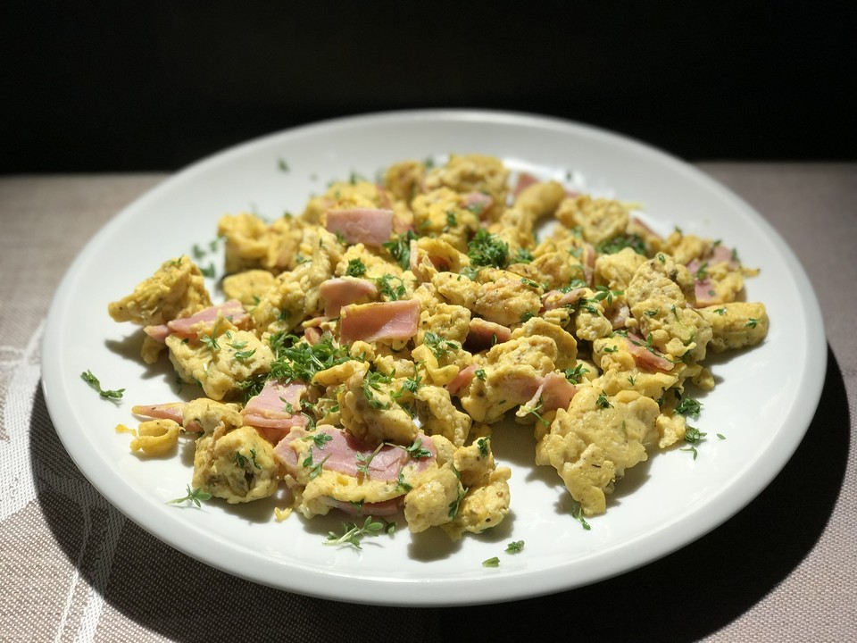Schinken - Rührei mit Kresse von sahnenathi | Chefkoch