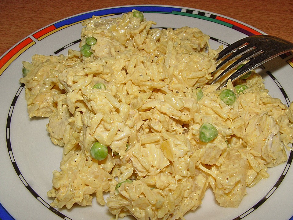 Curry - Reis - Salat mit Hähnchen von silke0264 | Chefkoch.de