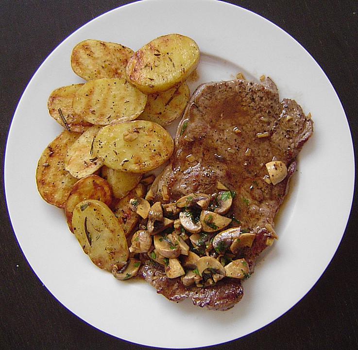 Champignon - Rostbraten mit Rosmarinkartoffeln von Dany_da_Cook | Chefkoch