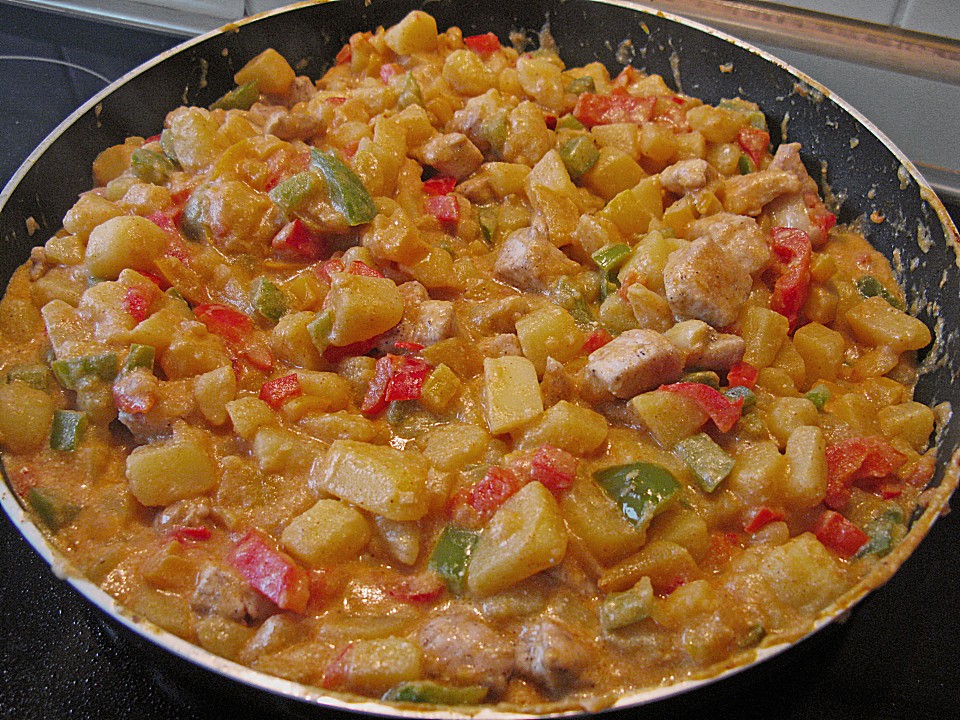 Kartoffel - Puten - Pfanne mit Paprika von Kluntche | Chefkoch
