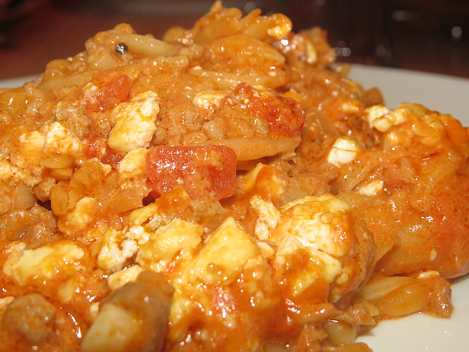 Griechischer Hackauflauf mit Kritharaki - Nudeln von happycook75 ...