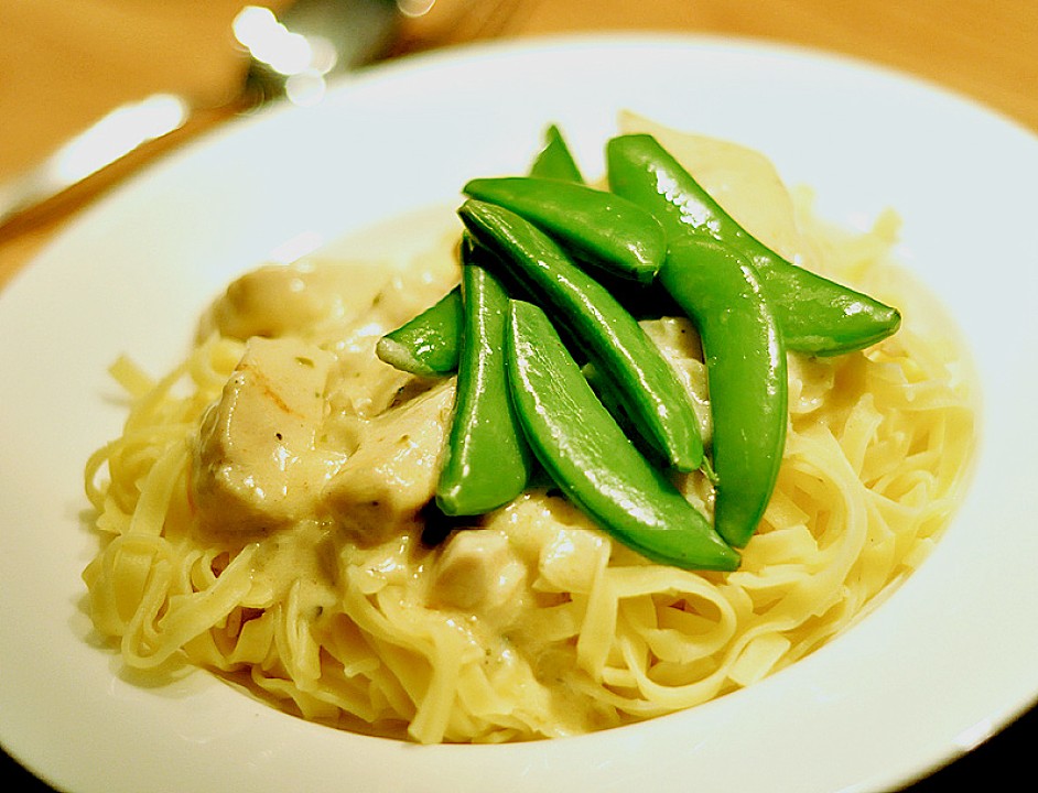 Hähnchen - Sahnesauce zu Pasta von b-mandy | Chefkoch