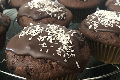Schoko - Muffins mit Kokos - Herz (Bild)