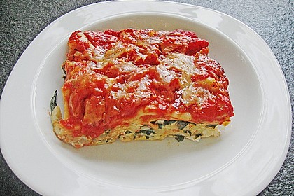 Spinat - Lasagne mit Ricotta (Bild)