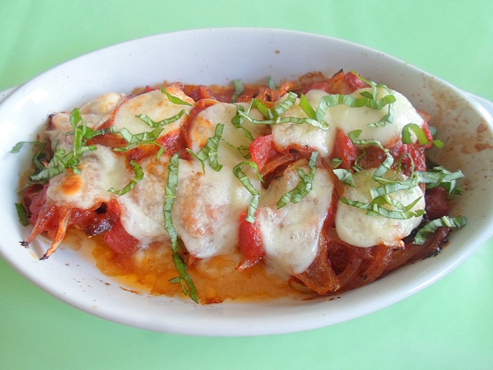 Tomaten - Mozzarella - Schnitzel aus dem Ofen von Patzi | Chefkoch