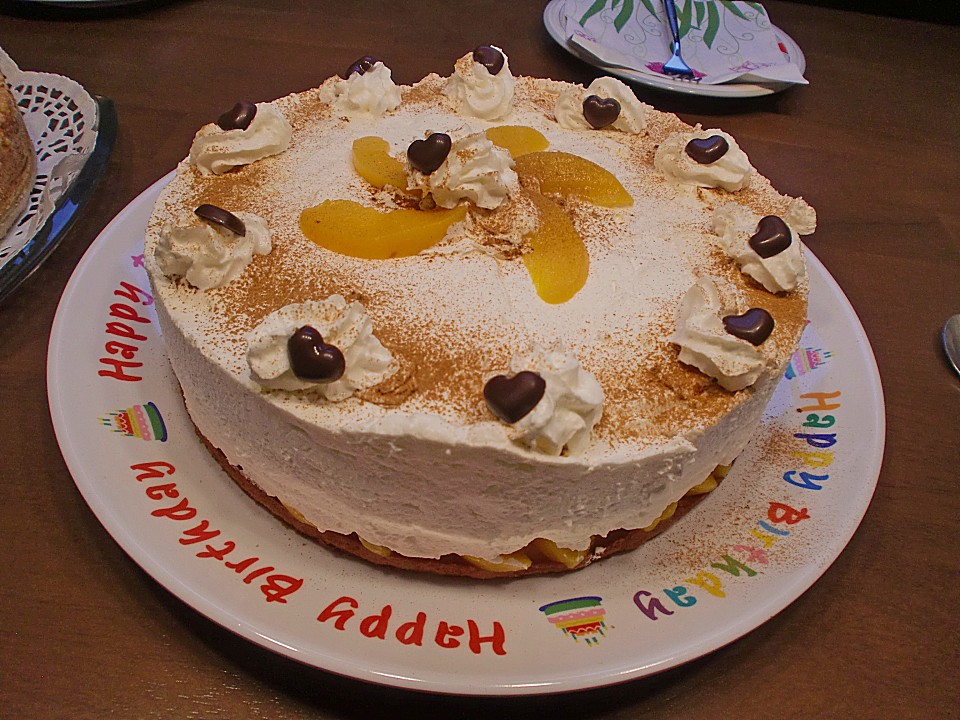 Quark - Pfirsich - Sahne - Torte von paehm | Chefkoch