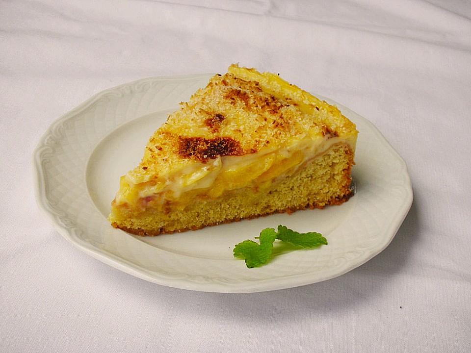 Pfirsich - Pudding - Kuchen von elfi13 | Chefkoch
