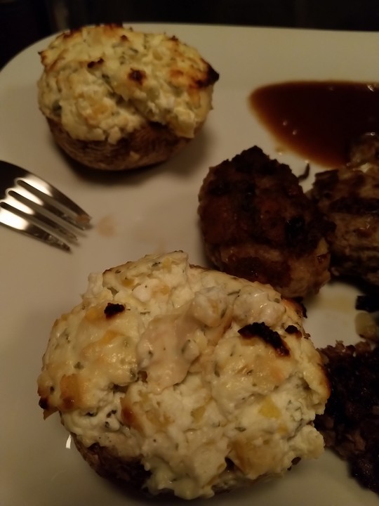 Vegetarisch gefüllte Champignons auf Reis von Xapor | Chefkoch