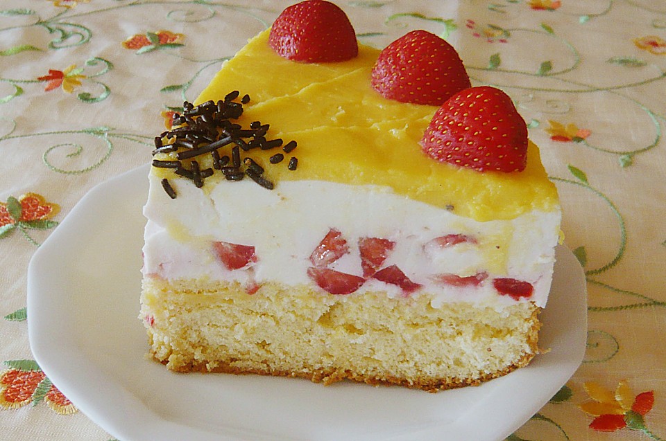 Erdbeer - Vanille - Kuchen von mima53 | Chefkoch