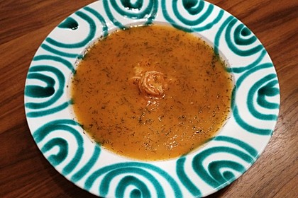 Fenchel - Tomaten - Suppe mit Garnelen (Bild)