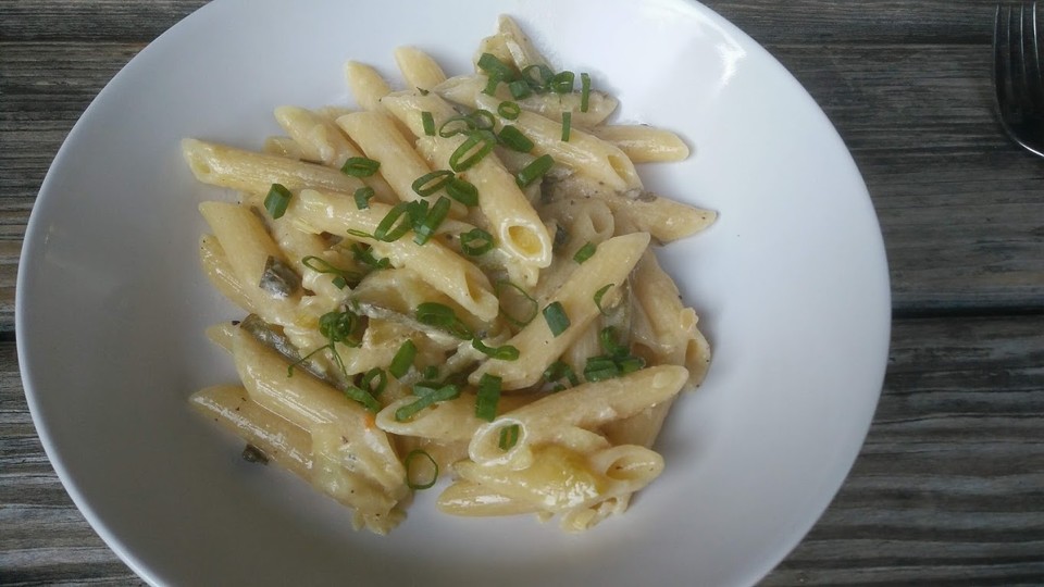 Tagliatelle mit Zucchini - Zitronen - Sahne - Sauce | Chefkoch