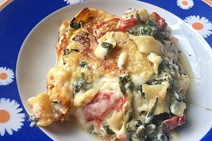 Tomaten-Spinat-Lasagne (Bild)