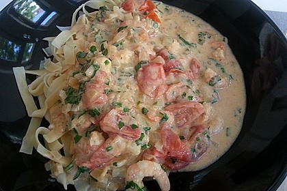 Basilikum - Shrimps Pasta (Bild)