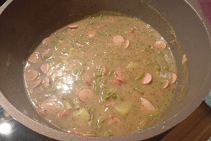 Saure Bohnensuppe mit Einbrenne (Bild)