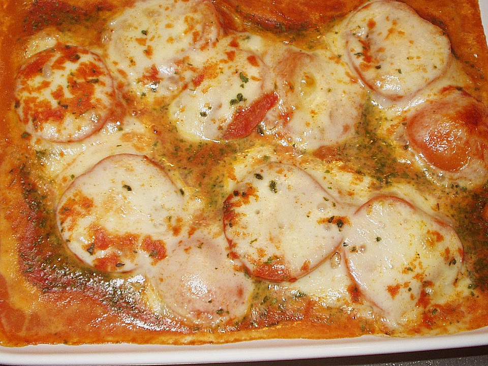 Schweinefilet mit Tomaten und Mozzarella überbacken von monika_m | Chefkoch