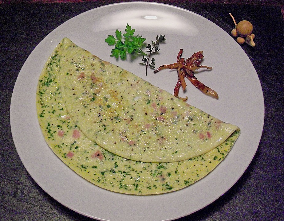 Französisches Omelette mit Schinken und Kräutern von Rocky86 | Chefkoch
