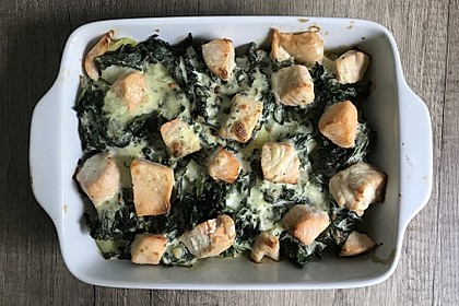 Spinat-Kartoffel-Lachs-Auflauf (Bild)