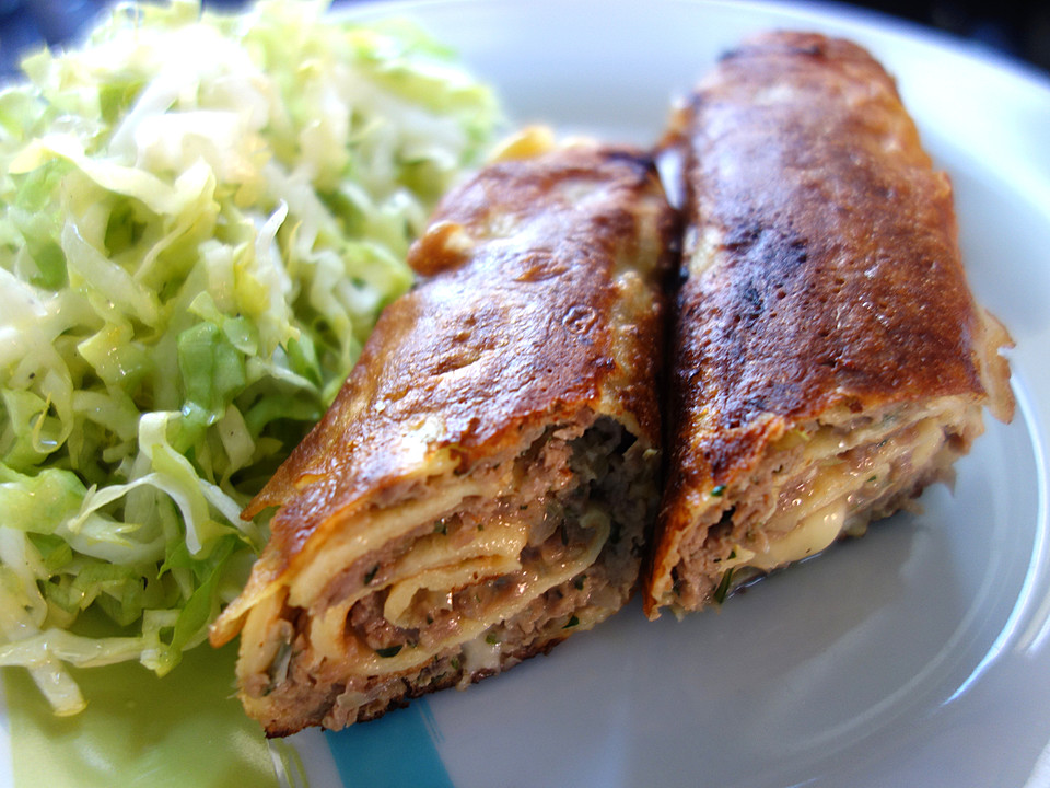 Gefüllte Pfannkuchen mit Hackfleisch von Eulechen | Chefkoch