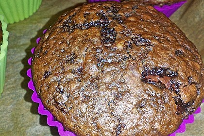 Saftige Schoko - Bananen - Muffins (Bild)