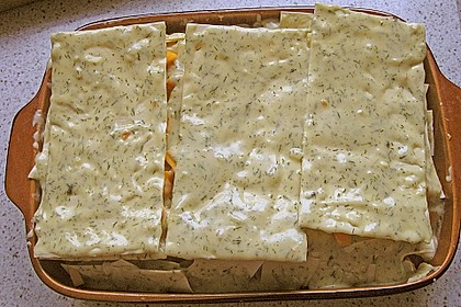 Kürbis-Lachs-Lasagne (Bild)